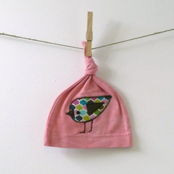 Birdie Baby Hat - Organic Cotton Baby Hat - 6m