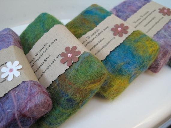 2 Pack Your Choice - Hand felted hand crafted soaps