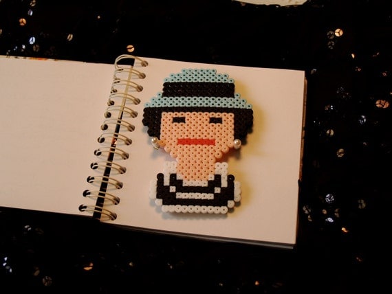 Coco Brooch in Perler Beads