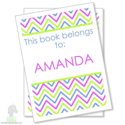 Chevron Bookplates