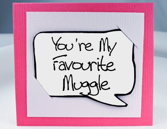 Harry Potter Quote Card - Pink Muggle Funny Quote Magnet