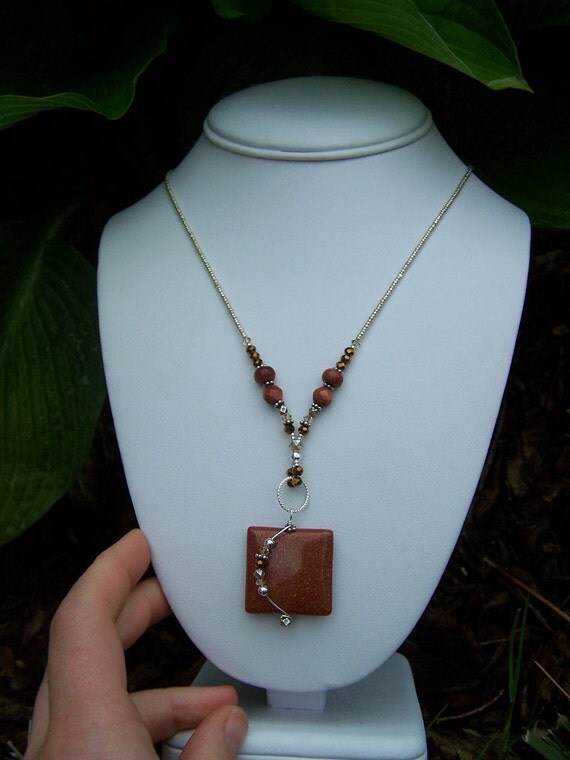 Fair And Square Goldstone Pendant Preview 2