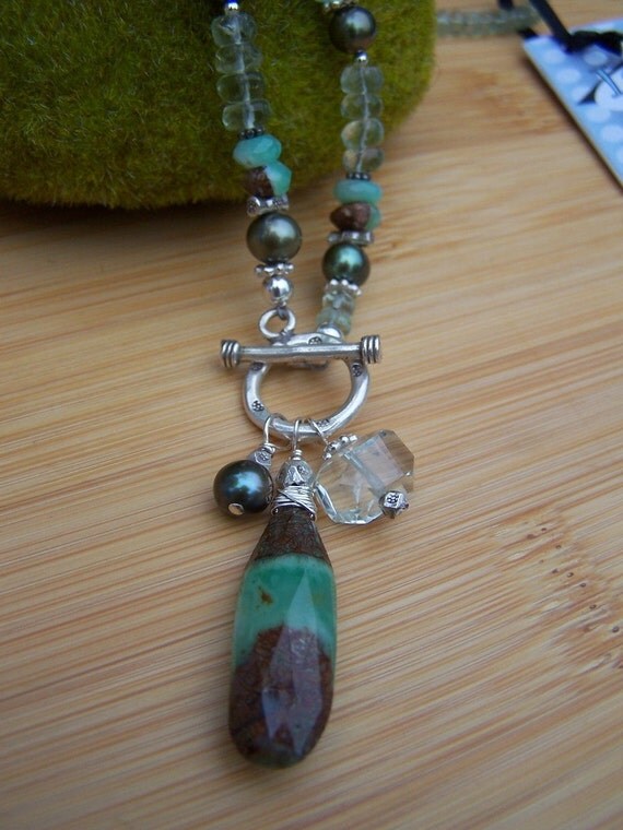 Green And Brown Chalcedony Necklace Preview 2