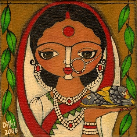Two ORIGINAL Paintings Bengali Wedding From Deezden