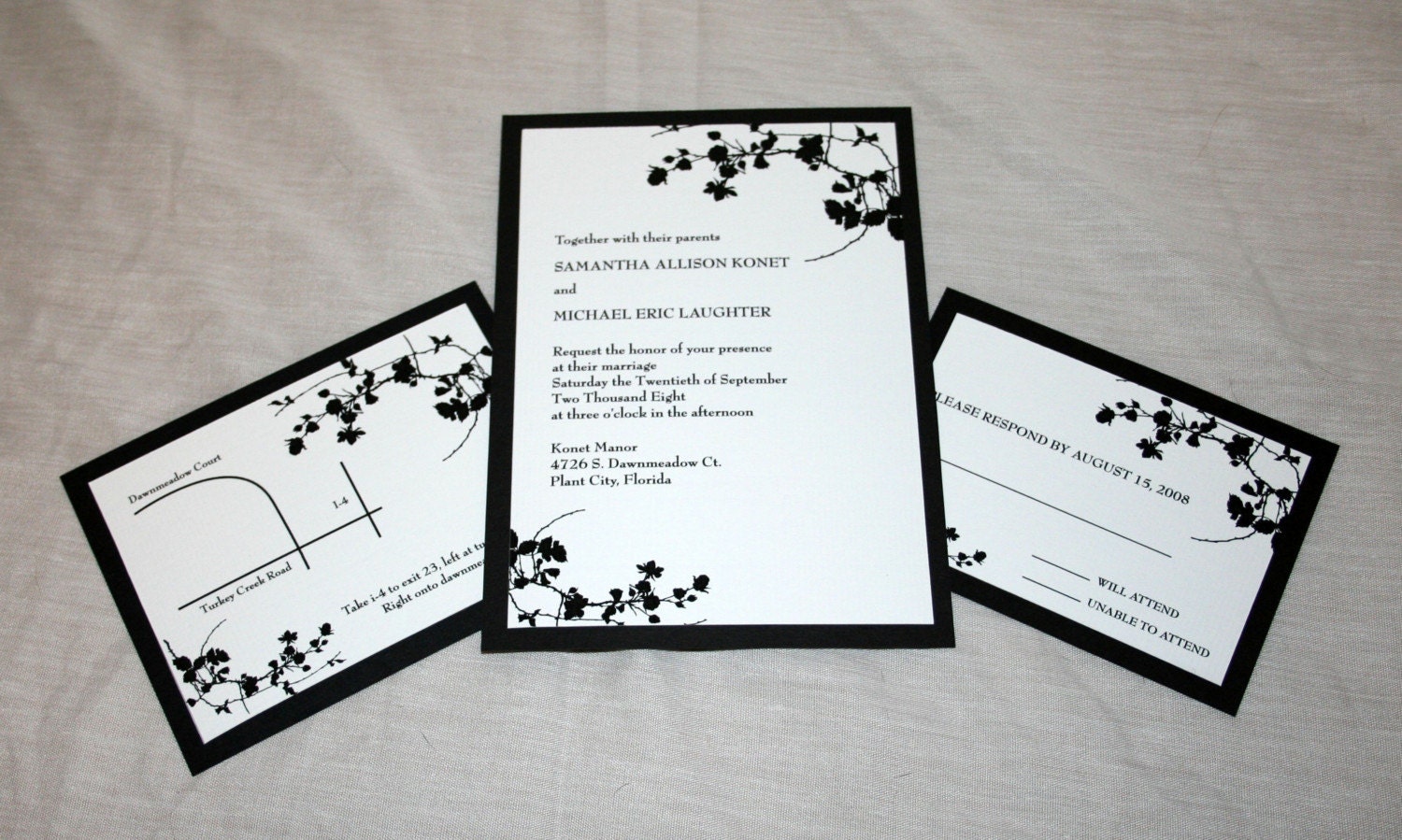 Layered Tree Branch wedding invitations sample From jamiekonet