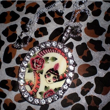 Angelique Houtkamp Inspired Snake Tattoo Flash Necklace From gabbeyxxx