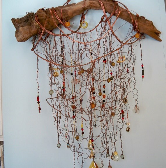 driftwood , amber and  lockets
