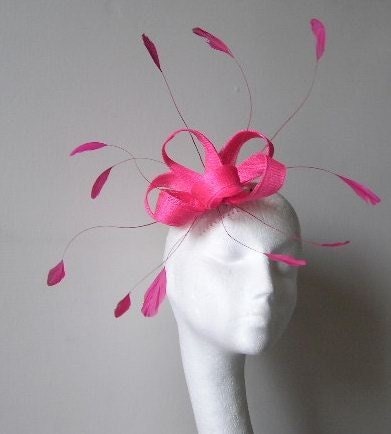 Hot Pink Wedding Fascinator Hat From Hatsbycressida