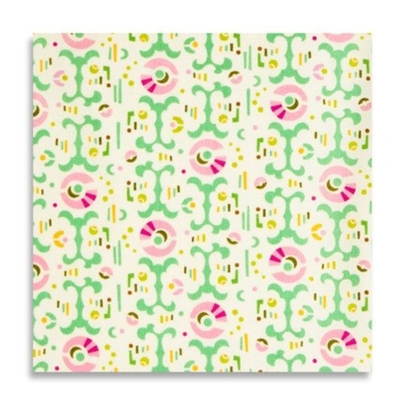 HEATHER BAILEY FRESH CUT LOLLIPOP FLOWERS MINT LAVENDER FABRIC