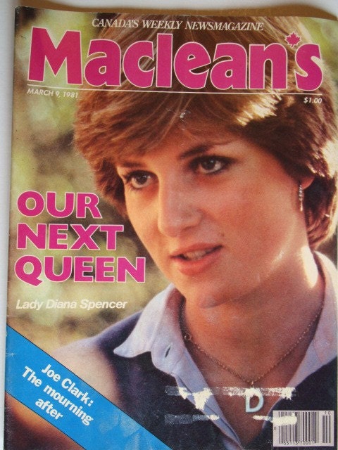 Vintage MACLEAN'S March 1981 Lady Diana Spencer Our Next Queen Canada's