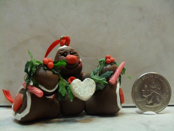 CDHM Artisan MP Manso-Bonafice of MPM Originals, 1:12 scale Gingerbread Man Ornament in 1:12 scale