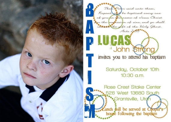 Lds baptism announcement wording You are here Baptism Invitations Baptism 