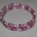 Mixed Amethyst Seed Bead Bracelet on Memory Wire