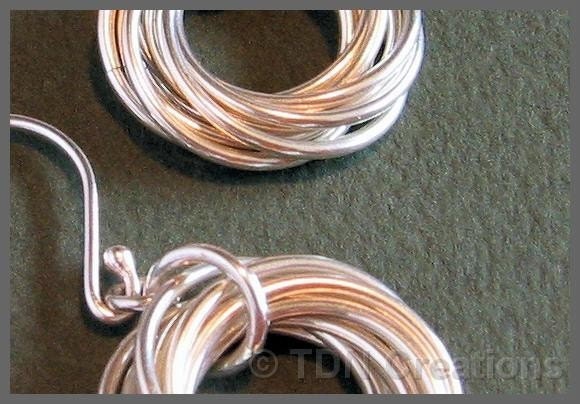 Moebius Flower sterling silver earrings