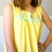 Canary Yellow Embroidered Babydoll Dress