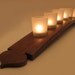 The Pagoda, Finest Oak Wine Barrel Stave Candle Holder 5 or 7 candles, elegantly recycled wood, choose your color