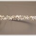 Wedding Hair Accessories, White Pearl and Crystal Tiara  by Handwired
