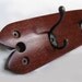 The Caravel, Finest recycled oak wine barrel stave coat rack, 4 hat and coat hooks, elegantly recycled wood, choose your color