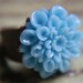 RING Light Blue Adjustable Flower Dahlia Mum Copper Plated Brass $9.99
