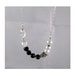 Crystal Necklace Pearl, Cut Glass Silver Accents