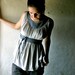 Grey Grecian Yoke top
