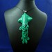 Jade Squid Necklace - Polymer Clay Squid Jewelry