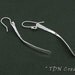Twist forged sterling silver earrings