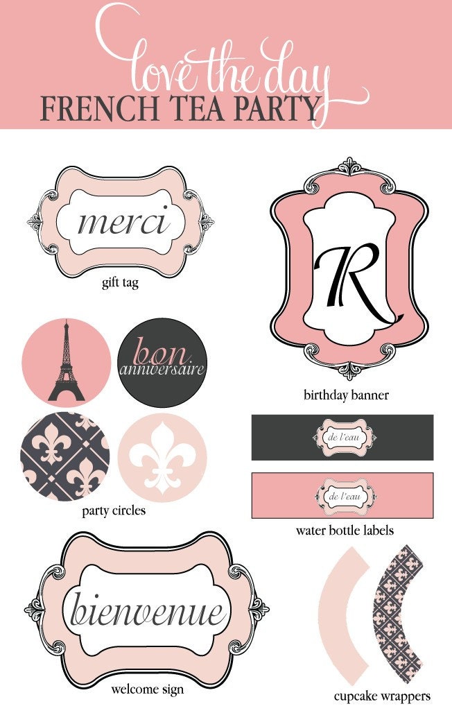 French Tea Party (PRINTABLE)