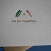 Lettepress, We Go Together, Peas and Carrots card and envelope