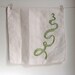 embroidery hand embroidered vintage linen hankie upcycled go with the flow