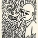 My friend. Linocut
