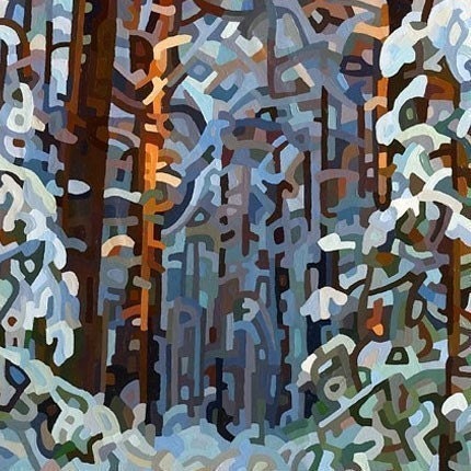 Abstract Fine Art Print - Forest Winter 13x19