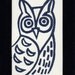 Little Owl. Linocut. Greeting card