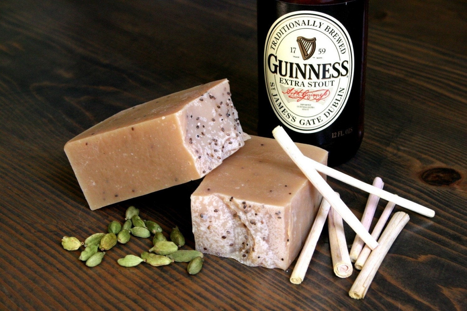 Lemongrass and Cardamom Beer Soap with Guinness