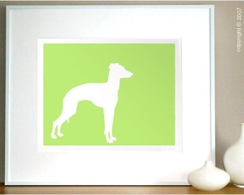 Mod Italian Greyhound Fine Art Print