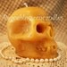 Beeswax Candle Smooth Skull Shaped Burns Like a Pillar
