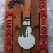 After Christmas Sale, 25 % Off, Wood Sled Christmas Decoration,Hand Painted snowman and Merry Christmas
