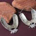 Plus size hoops organic handmade sterling and fine silver earrings