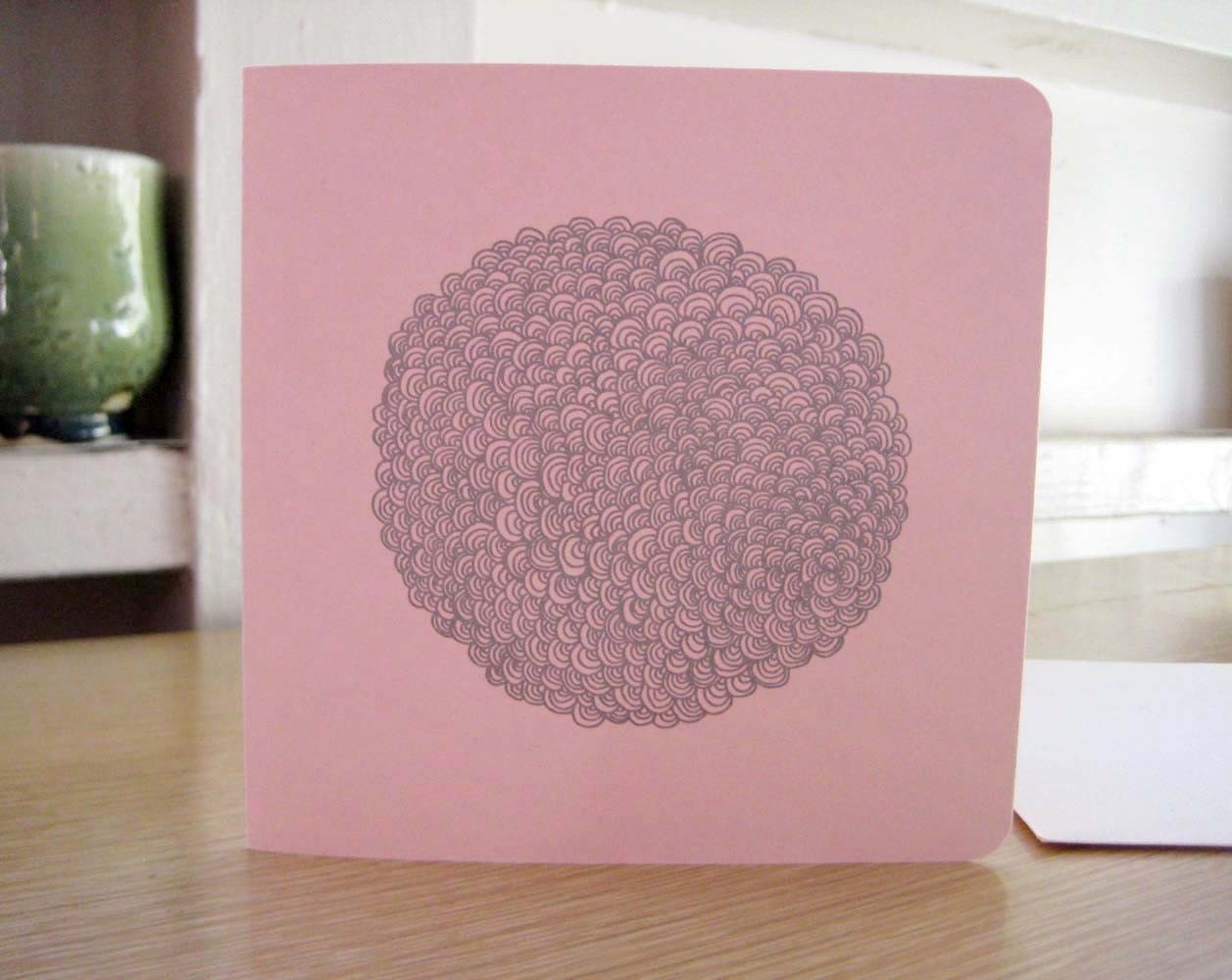 Silver Ink on Pink Letterpress Cards