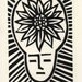 Flower. Linocut