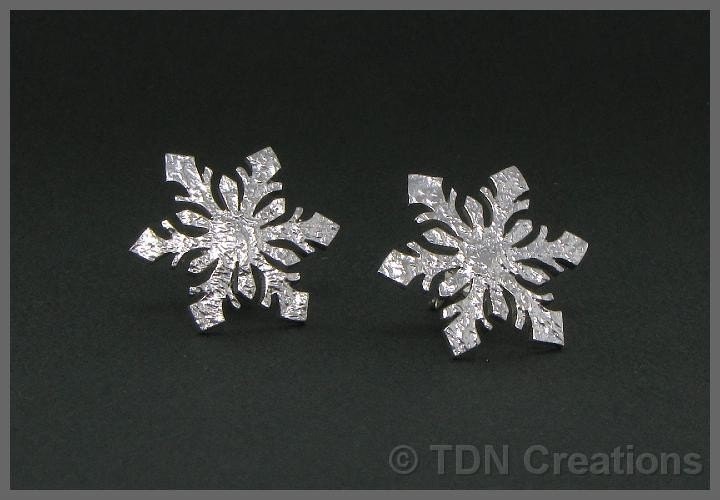 Snowflakes sterling silver earrings
