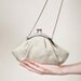 Silver marguerites Lizzy clutch bag with chain strap