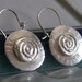 Two sided hoops sterling silver handmade earring hoops with spirals