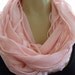 Shredded Soft Pale Pink...Necklace Scarf