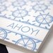 Ahoy There - Nautical themed greeting card set with striped envelope liner