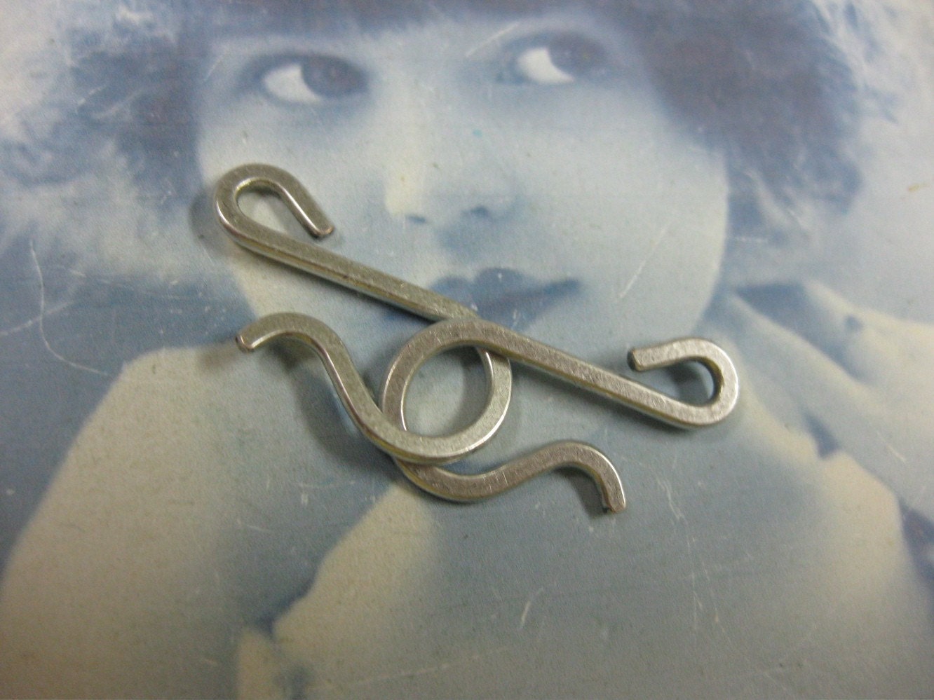 Silver Ox Plated Flat S Hook Clasps Jewelry Connectors 816SOX x4