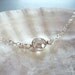 Solo - clear round crystal sterling silver necklace - simple everyday jewelry - edor