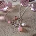 Pink Chalcedony Necklace..Two Strand Sterling Silver Necklace