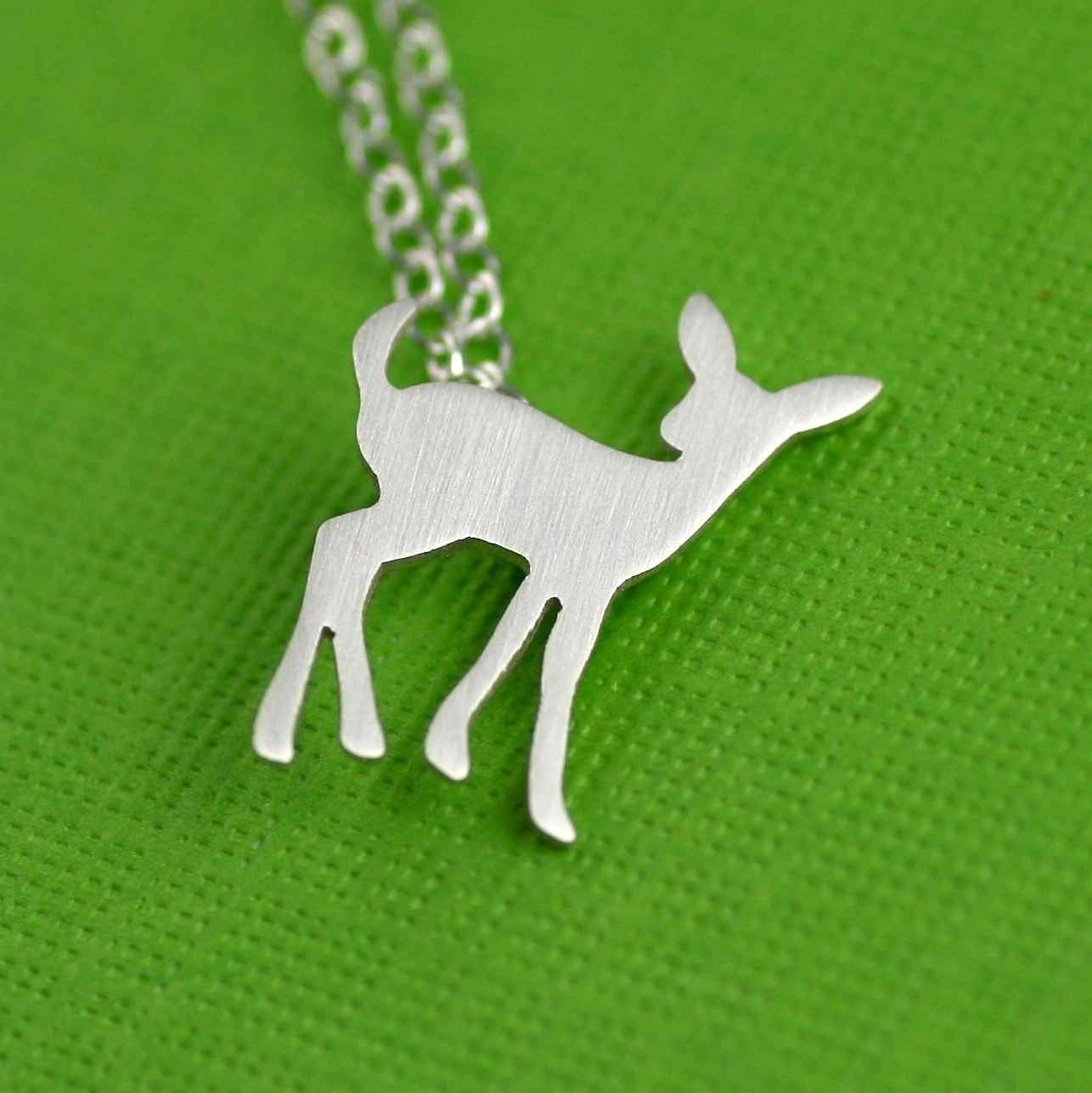 Forest Fawn Necklace in Silver