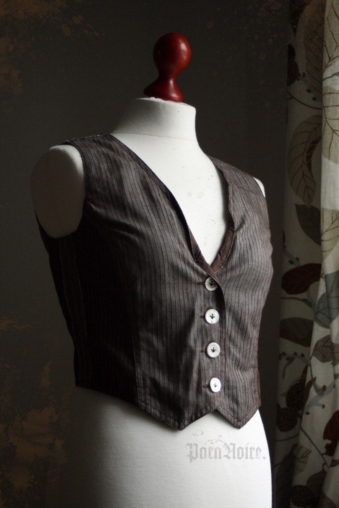 URBAN PIRATE - girl's vest - reconstructed and refashioned - size small